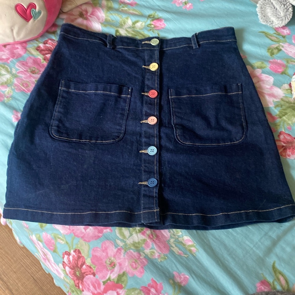 Unique Vintage Jean Skirt